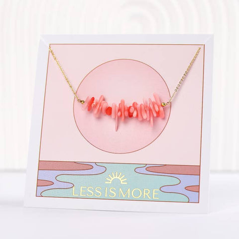 Smile Pink Coral necklaces, gold jewelry for women, cheap good quality jewelry, affordable jewelry near me