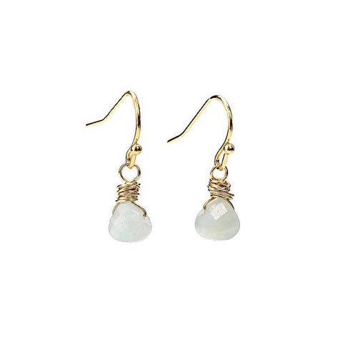 Faceted Amaznonite Drop Earrings