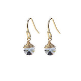 Cobalt Swarovski Disc Earrings