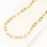 18k Gold Plated Chain Necklace 18in Anti-tarnish