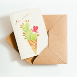 Cactus Ice Cream Card