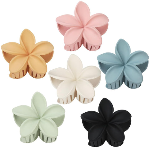 Matte Plumeria Claw Clip
