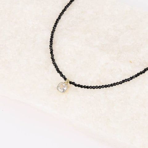 Black CZ Choker