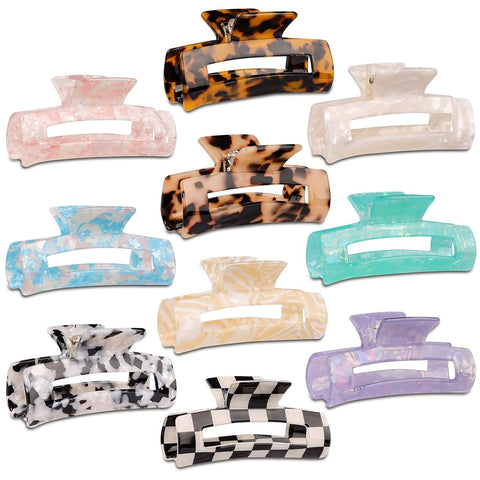 Marble Tortoise Cutout Claw Clip F