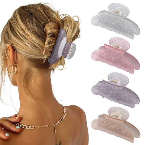 Glitter Banana Claw Clip