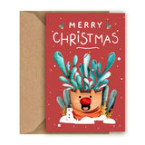 Merry Christmas Card for sale, Succulent Merry Christmas Card for sale, Cactus Greeting Card, Succulents Greeting Card, Succulents Gift Ideas, Merry Christmas Cactus Card, Merry Christmas Succulents Card