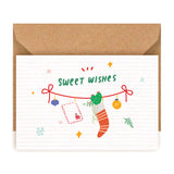 Sweet Wishes Holiday Postcard, Holiday Postcard for sale, customizable holiday postcard, holiday postcard to a friend 2025