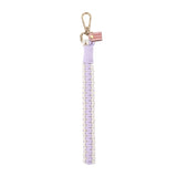 Purple Classic Macrame Wristlet, wholesale macrame keychain, macrame wristlet bulk, handmade wristlet, purple key fob, boho wristlet wholesale, hand-knotted accessory, best price accessories, online wholesale keychains, artisan wristlet