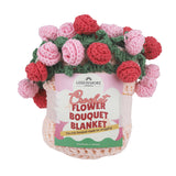 Pink and Red Rose Bouquet Blanket, wholesale crochet blanket, rose flower throw, handmade rose blanket, pink rose blanket, cozy blanket, decorative throw, bulk blankets, online wholesale, handcrafted blanket, machine washable blanket