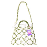 Green Macrame Crossbody Bag