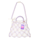Purple Macrame Crossbody Bag