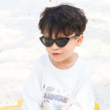 Black Frame Cat Eye Kid's Sunglasses Travel UV Protection Age 3-10, Outdoor Eyewear for Beach Party Summer Activities