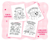musical coloring book for preschoolers, song-based coloring book, interactive coloring book for kids, unique toddler gift idea, kids art and music combo