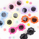 Cute Flower Round Kids Sunglasses for Kids Aged 3-10, Polarized Sunglasses Birthday Party Favors for Boys Girls