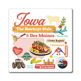50 states magnet collection, Hand-illustrated state magnets, State souvenir magnet, Travel-themed magnet, Wholesale fridge magnets