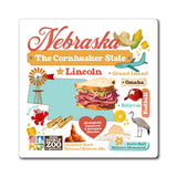 Hand-illustrated state magnets, State souvenir magnet, Travel-themed magnet, Wholesale fridge magnets