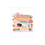 50 states postcard set, American states postcard, travel souvenir postcard, state map postcard, illustrated state postcard