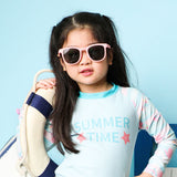 Kids Portable Folding Polarized Sunglasses with Brown Frame, Unbreakable Sunglasses for Kids, Unbreakable Sunglasses for Kids