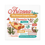 travel-themed sticker for planners and journals, decorative vinyl sticker of all 50 states, state pride sticker for laptops and water bottles, 3 inch square sticker of U.S. states