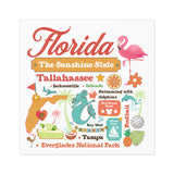 State square sticker, 3 inch state sticker, U.S. state stickers, Decorative state sticker, Travel-themed sticker