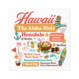 3 inch square sticker of U.S. states, State souvenir sticker, Travel-themed sticker for planners and journals, decorative vinyl sticker of all 50 states