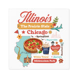U.S. state sticker for classroom geography projects, travel-themed sticker for planners and journals, decorative vinyl sticker of all 50 states	