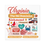 Decorative sticker, Travel-themed sticker, State souvenir sticker, U.S. state sticker, Regional pride sticker, American states sticker, Travel sticker for planners
