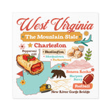 Decorative sticker, Travel-themed sticker, State souvenir sticker, U.S. state sticker, Regional pride sticker, American states sticker