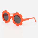 Orange Polarized Kids Sunglasses with Flower Shaped Frame for sale, Buy Cute Polarized Sunglasses for Boys and Girls, Children's Gift Ideas