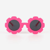 Sunnie - Pink Polarized Flower Kids Sunglasses for sale, Buy kids sunglasses online, Kids Cute Pink Sunflower Round Frame UV400 Sunglasses