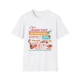 Illustrated state tee, Unisex state T-shirt, Crewneck T-shirt, Short sleeve state tee, State-themed clothing, Travel souvenir apparel, Wholesale state T-shirts