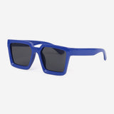 Cobalt Blue Square Frame Fashion Sunglasses for Kids, Vintage Square Polarized Kids Sunglasses, Square Fashion Sunglasses for Kids