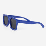 Vintage Square Polarized Kids Sunglasses, Square Fashion Sunglasses for Kids, Cobalt Blue Square Frame Fashion Sunglasses for Kids