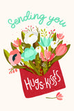 Sending You Hugs and Kisses Card