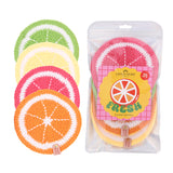 Wholesale crochet citrus slice coaster sets, fruit slice coasters, lemon lime orange coasters for sale, summer decor wholesale, kitchen decor ideas