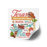 3 inch State Square Stickers