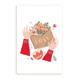 Romantic Heart Themed Valentine's Day Card, Valentine's Greeting Card, Cute Valentines Card with Hearts, Be My Valentine Card, Valentine's Day Card for Her/Him, Valentines Card with Envelope
