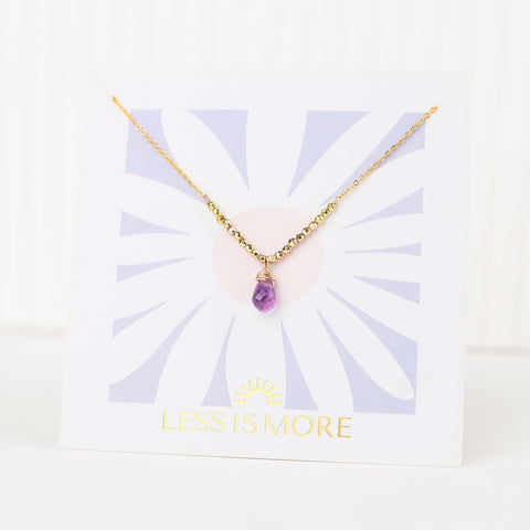 Amethyst V Necklace (Gold or Silver)