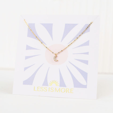 18k Gold Mini CZ Horseshoes Necklace