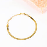 18k Gold-plated Dainty Box Chain Bracelet