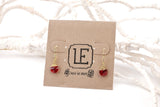 Red Swarovski Disc Earrings