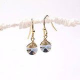 Cobalt Swarovski Disc Earrings