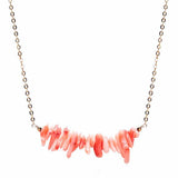 pink coral, coral, coral orange, coral beads, coral gold necklace, coral reef, american jewelry, precious stones, nuggets, chain jewelry, craft shop, natural stone, vintage charm, gold inlay